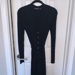 Brave Soul Button Down Ribbed Sweater Dress